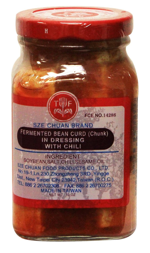 SZECHUAN Fermented Beancurd Tofu Spicy 10oz (pack of 3)