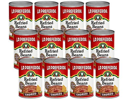 La Preferida Chorizo Refried Beans Heat & Serve for an Instant Side