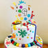 9th Slime Cake Topper - Art Themed Palette Painting Graffi Boy Girl Birthday Party Decorations Supplies for Nine Years