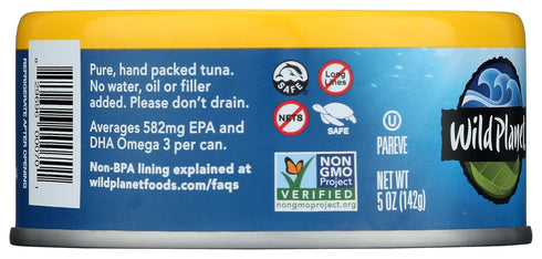 5 oz Wild Planet Wild Skipjack Light Tuna, Sea Salt