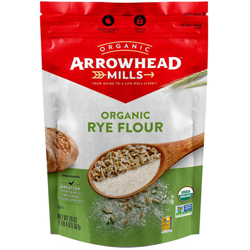 Arrowhead Mills Organic Rye Flour, 20 Ounce (Pack of 6)
