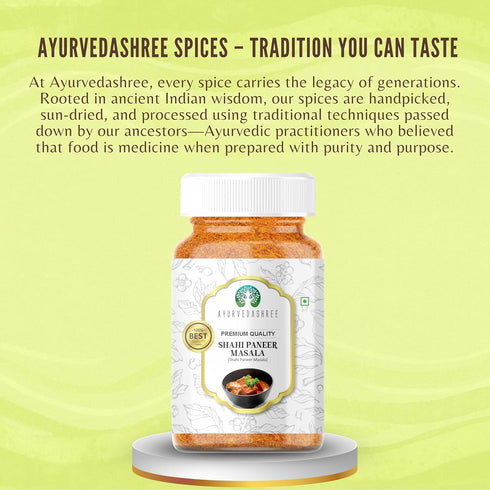 AYURVEDASHREE 100gm Shahi Paneer Masala PET Jar- All Natural | for Delicious & Flavourful Cooking | No Artificial