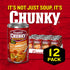 18.6 oz (Pack 12) Campbells Chunky Soup, Jazzy Jambalaya with Chicken, Sausage and Ham Soup, Can