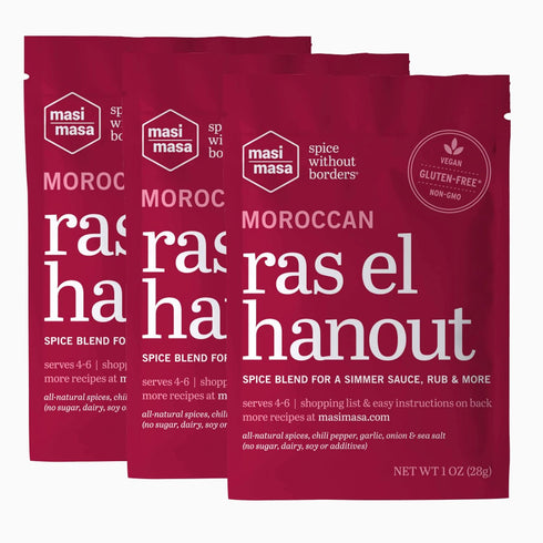 MASI MASA Moroccan Ras El Hanout Spice Blend (3 pack), Seasoning for