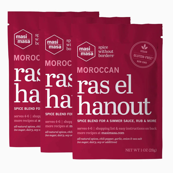 MASI MASA Moroccan Ras El Hanout Spice Blend (3 pack), Seasoning for