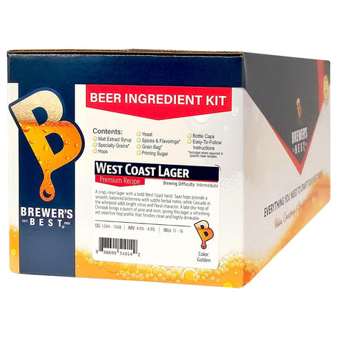 Brewer's Best West Coast Lager Beer Making Ingredient Kit