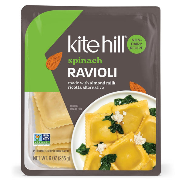 Kite Hill Spinach and Almond Milk Ricotta Ravioli Pasta, 9 Ounces, Dairy