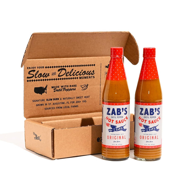 Zab's Gift Set, Original Recipe Craft Hot Sauce (6oz, 2 Pack), Naturally