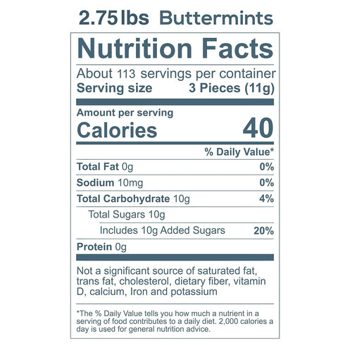 2.75 350 Party Sweets Mint Green Buttermints, Pound, Appx. pieces from Hospitality Mints