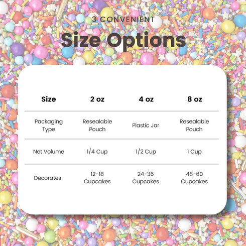 Sprinkle Pop 2oz Rainbow Road Sprinkle Mix | Blend of Rainbow Sprinkles for Decorating Birthday Cakes, Cookies, Cupcakes