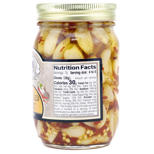 15 (2 Amish Wedding All-Natural Hot and Sweet Pickled Garlic Ounces Jars)
