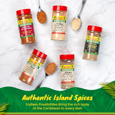 350g Cool Runnings Fish Seasoning - Authentic Caribbean Spice Blend for Grilled, Baked, and Fried Fish, Ideal