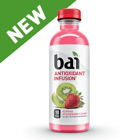18 oz (Pack 12) Bai Kupang Strawberry Kiwi, Antioxidant Infused Beverage, fl bottle
