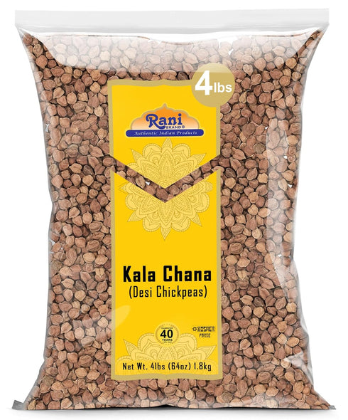 Rani Kala Chana (Desi Chickpeas Chana with skin) 64oz (4lbs) 1.81kg Bulk