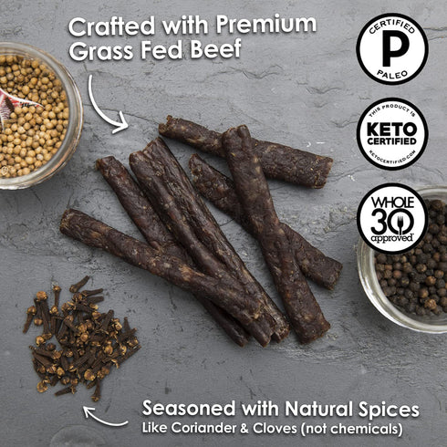 Pack (2 Pack 3) Ayoba Droewors Grass Fed Beef Paleo Sticks Variety Ounce, of - Keto Friendly, Air-Dried Beef, Protein