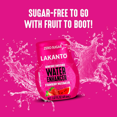 (1.67 oz Pack 6) Lakanto Sugar Free Water Enhancer - Sweetened with Monk Fruit Sweetener and Erythritol, On the Go