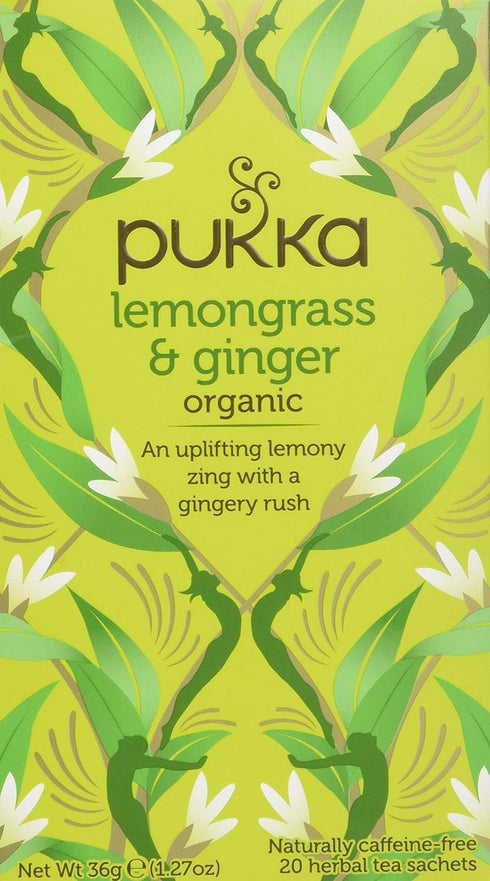 PUKKA Organic Ginger Lemongrass Tea, 20 CT