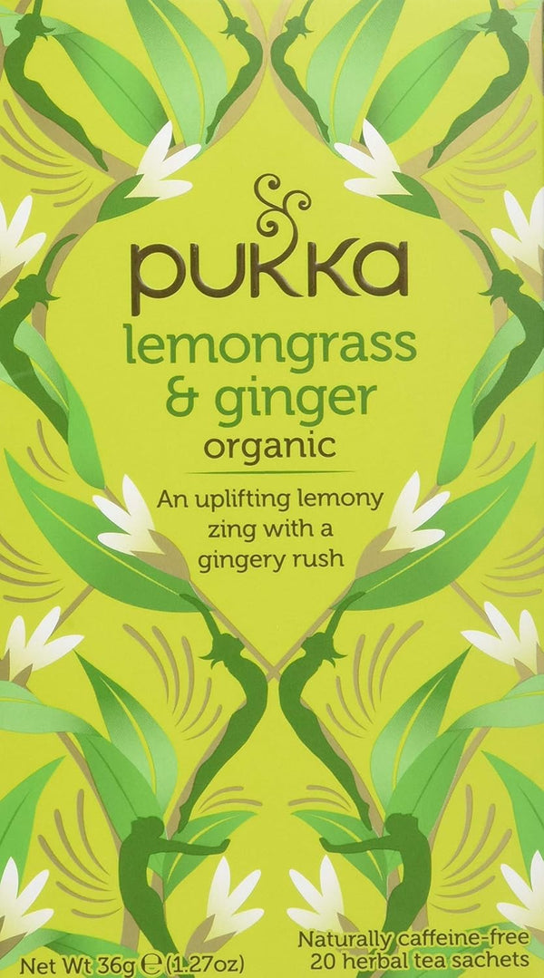 PUKKA Organic Ginger Lemongrass Tea, 20 CT