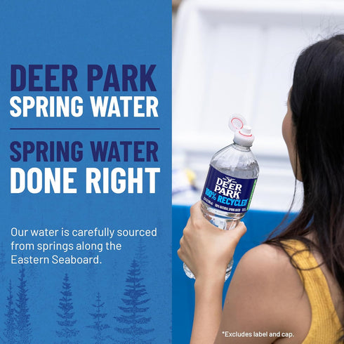 24 Pack 16.9 Oz Deer Park Spring Water, Crisp Refreshing Taste Fl