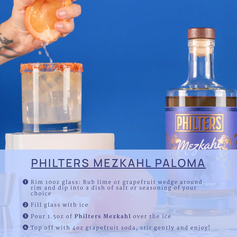 25 Oz Philters Non-Alcoholic Mezkahl, Zero Proof Mezcal Spirit, Alternative Drink Made in USA, All Natural Flavors, Fl