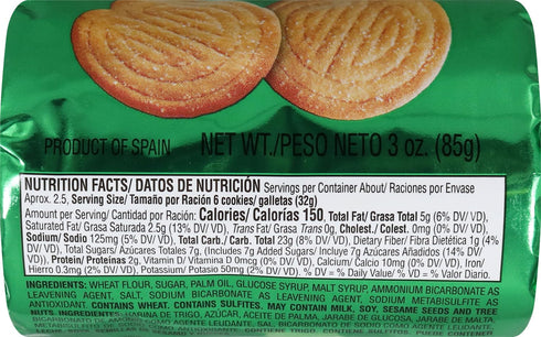 3 (Pack 32) Goya Foods Palmerita Cookies, Ounce