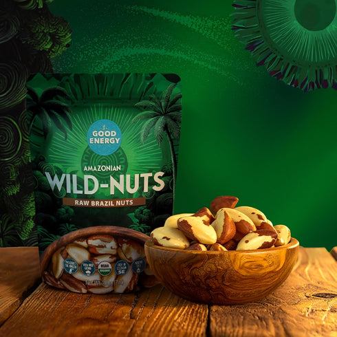 It's Good Energy 100% 1 LB Organic Brazil Wild Nuts | Raw Brazil Nuts | Wild Grown, Sustainably Collected | Prevents