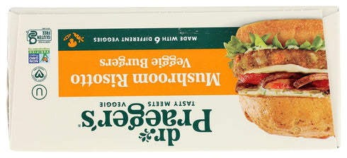 2.5 4 Count Dr. Praeger's, Mushroom Risotto Veggie Burgers, Ounce