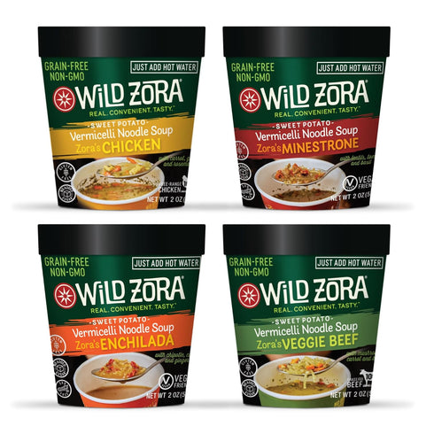 Wild Zora Vermicelli Noodle Soup - Instant Cup of Soup Snack w/Sweet