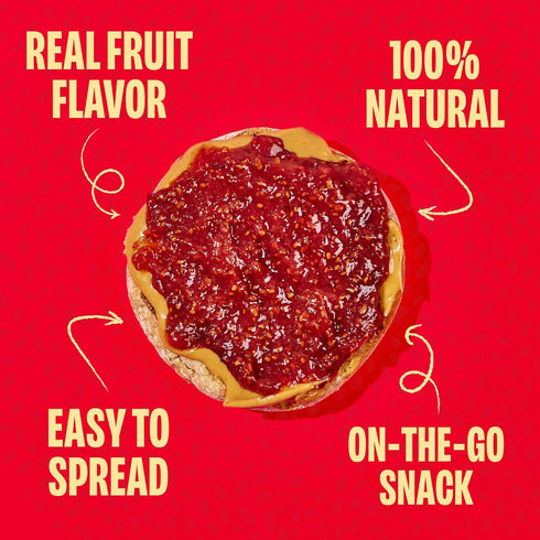 Packets 12-Pack Smash Foods Single Serve Jam | Variety | Natural, Keto & No Sugar Added | Vegan & Upcycled Fruit Spread