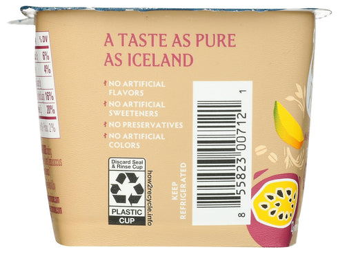 5 Icelandic Provisions, Yogurt Skyr Oat Mango Passion Fruit, Ounce