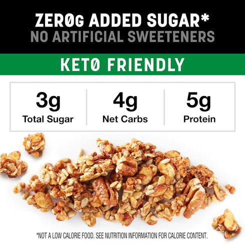 Pack, 5g 8oz, 2 Count KIND Zero Added Sugar Granola Variety Gluten Free, Low Sugar, Keto Snacks, Apple Cinnamon Nut