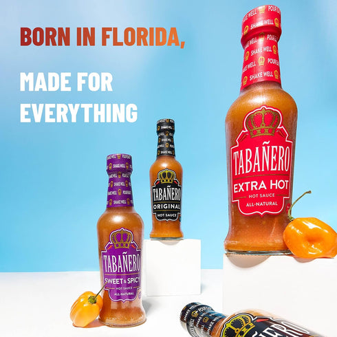Set 5 Pack (5oz Tabanero Hot Sauces Gift - The Royal Family Collection, Variety Each), Includes Original, Extra Hot