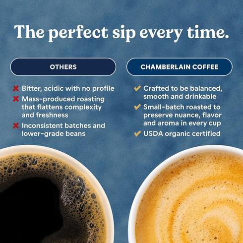 10 Oz Chamberlain Coffee Organic Espresso Dark Roast Coffee Blend - Whole Bean Specialty Coffee - Smooth & Balanced