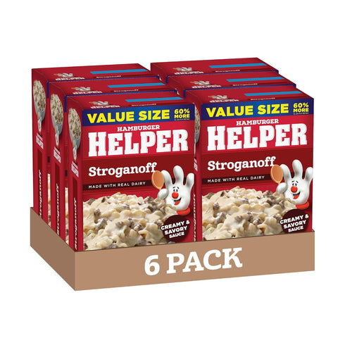 Hamburger Helper Stroganoff Value Size Pasta Meal (10.2 oz - 6 Pack)