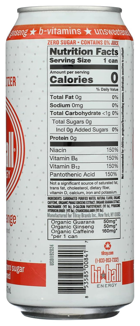 16 HIBALL ENERGY Blood Orange Energy Seltzer, FZ