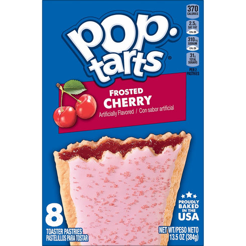 13.5oz (8 Pop-Tarts Toaster Pastries, Breakfast Foods, Kids Snacks, Frosted Cherry, Box Pop-Tarts)