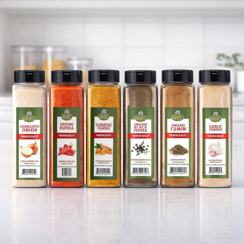 21 oz Good Tierra Ground Garlic Powder - Dehydrated Garlic Powder Seasoning for Cooking, Pantry Staples, Italian