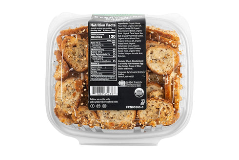 8 Oz Schwartz Brothers Bakery Organic Everything Bagel Chips