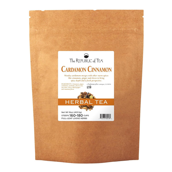The Republic of Tea Cardamon Cinnamon Herbal Full-Leaf Tea, 1 Pound /