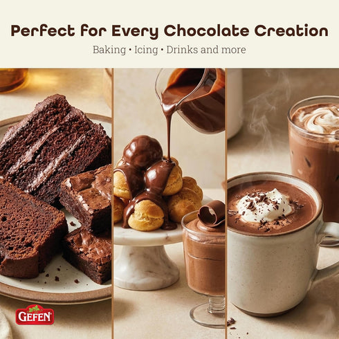 100% 7oz (2 Pack), Gefen Pure Premium Dutch Processed Cocoa Kosher for Passover