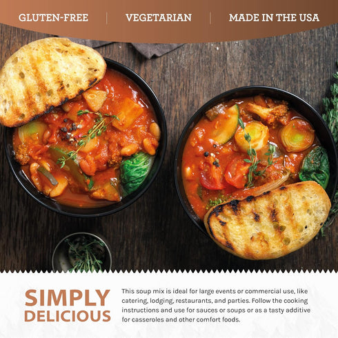 17 1 Pack READYWISE - Simple Kitchen, Minestrone Soup Mix, Servings, MRE, Vegetarian, Food, Soup Mix, for Events