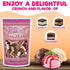 2.5 oz, 3 Pack Freeze Dried Ice Cream Sandwich Bites, Neapolitan, Crunchy & Sweet Snack, Dehydrated, Resealable Gift