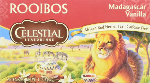 Celestial Seasonings Madagascar Vanilla Rooibos Herbal Tea, 20 ct