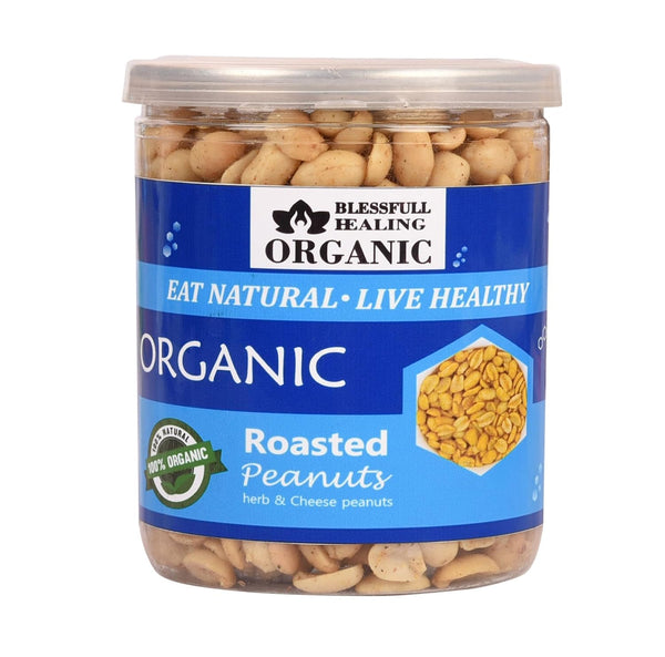 Blessfull Healing Organic Natural, Vegan Herb & Cheese Roasted Peanuts Crunchy Healthy Snacks 300