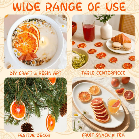 5 oz /140g, Dried Blood Orange Slices for Cocktails Dehydrated Blood Orange for Baking, Halloween fruit snacks