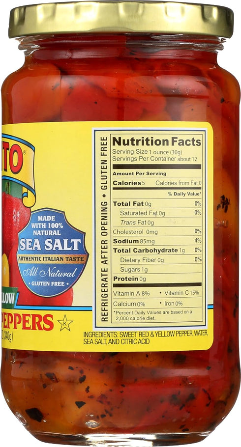 Cento 12 OZ FOODS Peppers Red Yellow Roasted