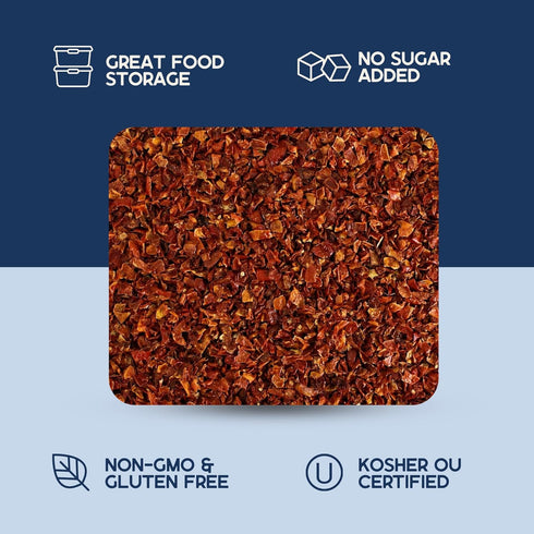 (8 oz, Harmony House Foods Dried Tomato Dices Quart Size Jar) for Cooking, Camping, Emergency Supply, and More