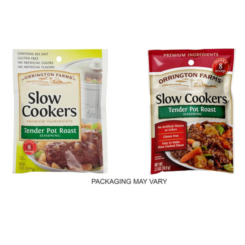 2.5 Oz, 30 Oz (Pack 12) Orrington Farms Slow Cookers Seasoning Mix, Tender Pot Roast