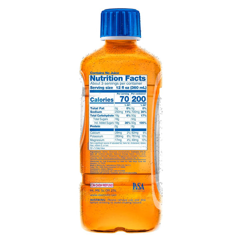 6 Pack Electrolit Hydration Electrolyte Drinks, Sports Beverages with Electrolytes, (Orange)