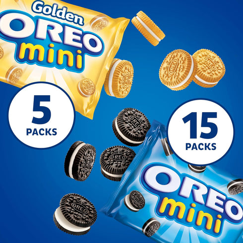 Pack, 20 Packs Oreo Mini Mix Sandwich Cookies Variety Snack